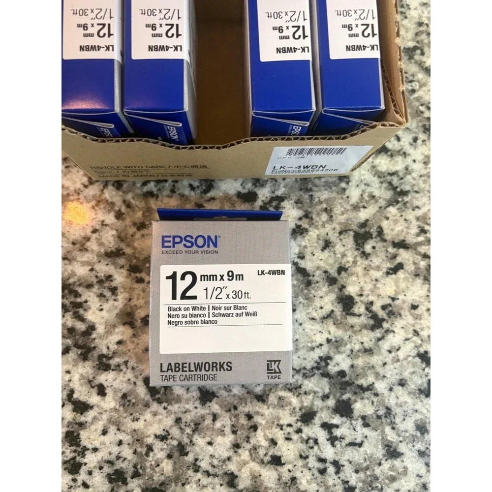 Epson Label Works LK-4WBN 12mm 1/2